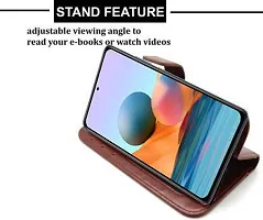 Flip Cover Compatible for Mi Redmi Note 10 pro Mobile Back CoverRedmi Note 10 Pro max Flip Cover Stylish Girls Cover Boys Designer Cover Brown-thumb3