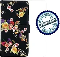 Gladly Flip Cover Compatible for OPPO K12x 5G Back Cover Soft Silicon Tpu Flip Cover Rose Black-thumb3