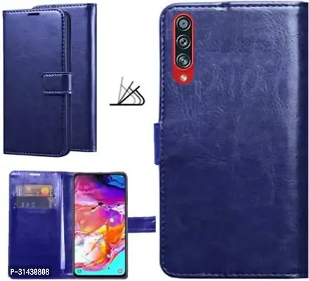 Flip Cover Compatible for Samsung Galaxy A70 Flip Cover Samsung Galaxy A70s Blue-thumb0