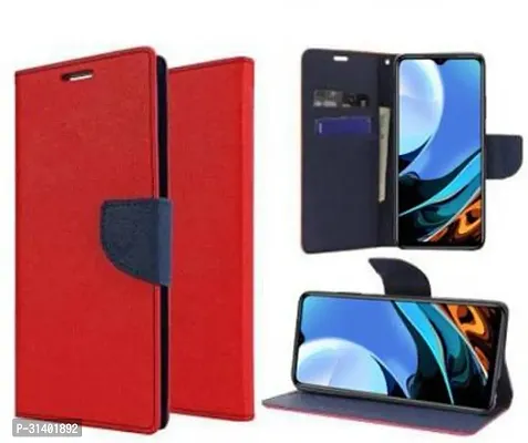 Flip Cover Compatible for Mi Redmi 9 Power Flip Cover Stylish Girls Cover Boys Designer Cover Red-thumb3