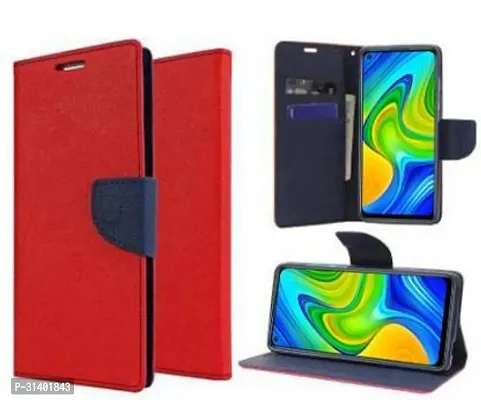 Flip Cover Compatible for Mi Redmi Note 9 Flip Cover Stylish Girls Cover Boys Designer Cover Red-thumb3