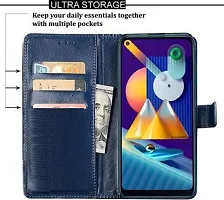 Gladly Flip Cover Compatible for Samsung Galaxy M11 Mobile Flip Cover With TPU Silicon Cover Blue-thumb2