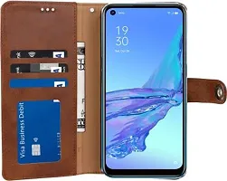 Gladly Flip Cover Compatible for  Oppo A33 Flip Cover Oppo A33 2020 Brown-thumb4