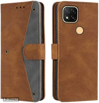 Flip Cover Compatible for Mi Redmi 9 Activ Back Cover Redmi 9 Activ Stylish Cover Redmi 9 Activ Girls Cove Redmi 9 Activ mobile back cover Redmi 9 Activ Cover Executive Brown, Magnetic Closure