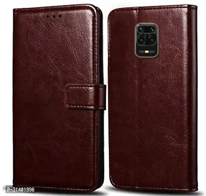 Flip Cover Compatible for Mi Redmi Note 10 Lite Mobile Back CoverPoco M2 Pro Mobile Back Cover Mi  Redmi Note 9 Pro Mobile Back Cover Mi  Redmi Note 9 Pro Flip Cover Stylish Girls Cover Boys Designer Cover Brown-thumb0