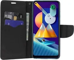 Gladly Flip Cover Compatible for Samsung Galaxy M11 Mobile Flip Cover With TPU Silicon Cover Black-thumb2