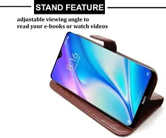 Flip Cover Compatible for Mi Redmi 8A Dual Flip Cover Stylish Girls Cover Boys Designer Cover Brown-thumb4