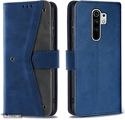 Flip Cover Compatible for Mi Redmi 9 Prime Flip Cover Redmi 9 Prime Back cover POCO M2 Flip Cover Redmi 9 Prime mobile back cover Xiaomi Redmi 9 Prime Flip Cover Executive Blue, Magnetic Closure