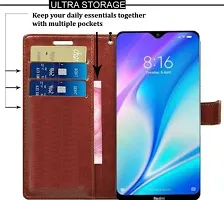 Flip Cover Compatible for Mi Redmi 8A Dual Flip Cover Stylish Girls Cover Boys Designer Cover Brown-thumb3