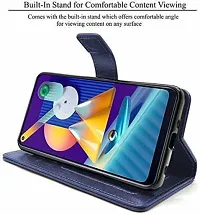 Gladly Flip Cover Compatible for Samsung Galaxy M21::Samsung Galaxy M30s Mobile Flip Cover With TPU Silicon Cover Blue-thumb1