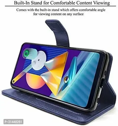 Gladly Flip Cover Compatible for Samsung Galaxy M21::Samsung Galaxy M30s Mobile Flip Cover With TPU Silicon Cover Blue-thumb2