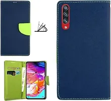 Flip Cover Compatible for Samsung Galaxy A70 Flip Cover Samsung Galaxy A70s Blue-thumb3