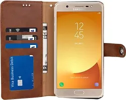 Flip Cover Compatible for Samsung Galaxy J7 Max Flip Cover Samsung Galaxy On Max  Brown-thumb4