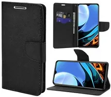 Flip Cover Compatible for Mi Redmi 9 Power Flip Cover Stylish Girls Cover Boys Designer Cover Black-thumb2