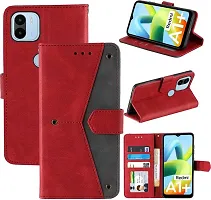 Flip Cover Compatible for Mi Redmi A1 Plus Flip Cover Redmi A1 Plus Back cover Mi Redmi A2 Plus/ Flip Cover Redmi A1 Plus mobile back cover Xiaomi Redmi A1 Plus Flip Cover Executive Red, Magnetic Closure-thumb3