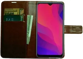 Gladly Flip Cover Compatible for  Oppo A9 2020 Brown-thumb2