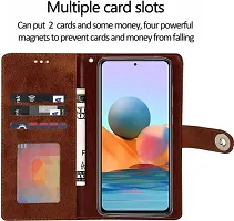 Flip Cover Compatible for Mi Redmi Note 10 pro Mobile Back CoverRedmi Note 10 Pro max Flip Cover Stylish Girls Cover Boys Designer Cover Brown-thumb1