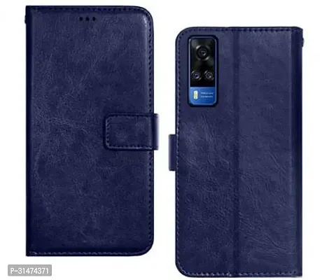 Gladly Flip Cover Compatible for Vivo Y51 2020 Flip Cover Vivo Y51A Flip Cover Vivo Y31 Flip Cover Vivo Y53s Flip Cover Vivo Y51 2021 Flip Cover Vivo Y31 2021 Blue-thumb0