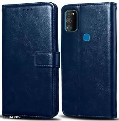 Flip Cover Compatible for Samsung Galaxy M21 Flip Cover Samsung Galaxy M30s Blue