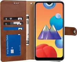 Flip Cover Compatible for Samsung Galaxy A10s Flip Cover Samsung Galaxy M01s Brown-thumb4