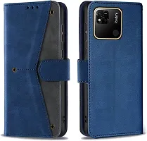 Flip Cover Compatible for Mi Redmi 10A Sport Flip Cover Redmi 10A Sport Back cover Redmi 9C/9/9Activ/Poco C31/9 Sport Flip Cover Redmi 10A Sport mobile back cover Xiaomi Redmi 10A Sport Flip Cover Executive Blue, Magnetic Closure-thumb3