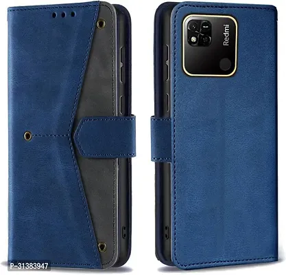 Flip Cover Compatible for Mi Redmi 10A Sport Flip Cover Redmi 10A Sport Back cover Redmi 9C/9/9Activ/Poco C31/9 Sport Flip Cover Redmi 10A Sport mobile back cover Xiaomi Redmi 10A Sport Flip Cover Executive Blue, Magnetic Closure-thumb4