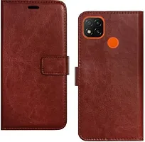 Flip Cover Compatible for Mi Redmi 9 Mobile Back Cover Mi  Redmi 9C Mobile Back Cover Mi Redmi 9 Active Mobile Back CoverPoco C31 Flip Cover Stylish Girls Cover Boys Designer Cover Brown-thumb2