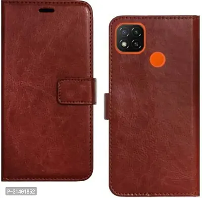 Flip Cover Compatible for Mi Redmi 9 Mobile Back Cover Mi  Redmi 9C Mobile Back Cover Mi Redmi 9 Active Mobile Back CoverPoco C31 Flip Cover Stylish Girls Cover Boys Designer Cover Brown-thumb3