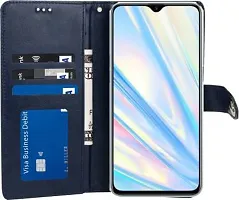 Gladly Flip Cover Compatible for Realme 6 Pro Back Cover Soft Silicon Tpu Flip Cover Blue-thumb4