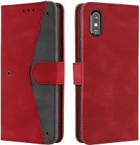 Flip Cover Compatible for Mi Redmi 9A Sport Flip Cover Redmi 9A Sport Back cover Mi Redmi 9i Sport Flip Cover Redmi 9A Sport mobile back cover Xiaomi Redmi 9A Sport Flip Cover Executive Red, Magnetic Closure-thumb3