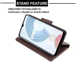 Flip Cover Compatible for Realme C21Y Brown-thumb3