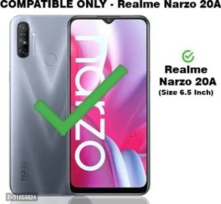 Gladly Flip Cover Compatible for Realme Narzo 20A Back Cover Soft Silicon Tpu Flip Cover Blue-thumb2