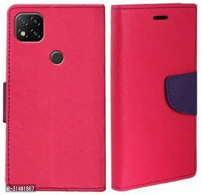 Flip Cover Compatible for Mi Redmi 9 Mobile Back Cover Mi  Redmi 9C Mobile Back Cover Mi  Redmi 9 Active Mobile Back CoverPoco C31 Flip Cover Stylish Girls Cover Boys Designer Cover Pink-thumb0