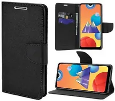 Flip Cover Compatible for Samsung Galaxy A10s Flip Cover Samsung Galaxy M01s Black-thumb1