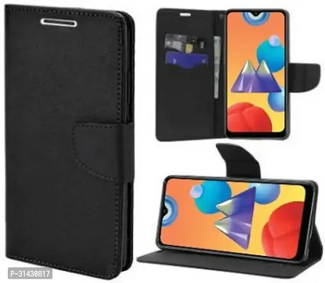 Flip Cover Compatible for Samsung Galaxy A10s Flip Cover Samsung Galaxy M01s Black-thumb2