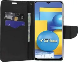 Gladly Flip Cover Compatible for Vivo Y51 2020 Flip Cover Vivo Y51A Flip Cover Vivo Y31 Flip Cover Vivo Y53s Flip Cover Vivo Y51 2021 Flip Cover Vivo Y31 2021 Black-thumb2