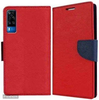 Gladly Flip Cover Compatible for Vivo Y51 2020 Flip Cover Vivo Y51A Flip Cover Vivo Y31 Flip Cover Vivo Y53s Flip Cover Vivo Y51 2021 Flip Cover Vivo Y31 2021 Red-thumb0