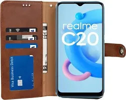 Flip Cover Compatible for Realme C20 Brown-thumb4