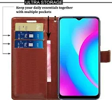 Flip Cover Compatible for Realme C15 Brown-thumb3