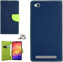 Flip Cover Compatible for Mi Redmi 5A Flip Cover Stylish Girls Cover Boys Designer Cover Blue-thumb2