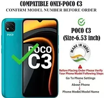 Stylish Artificial Leather Flip Cover for Poco C3-thumb1