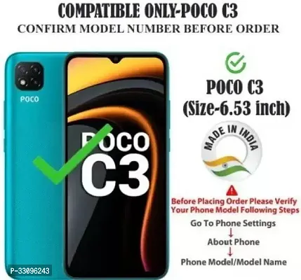 Stylish Artificial Leather Flip Cover for Poco C3-thumb2