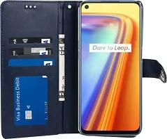 Flip Cover Compatible for Realme 7 Blue-thumb4