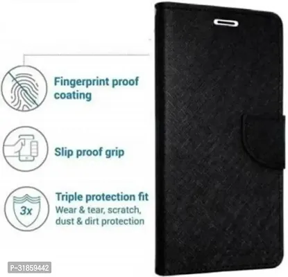 Gladly Flip Cover Compatible for Realme Narzo 10A Back Cover Soft Silicon Tpu Flip Cover Black-thumb5