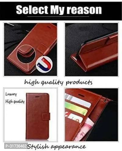 Gladly Flip Cover Compatible for  Oppo F19 Pro Plus Brown-thumb5