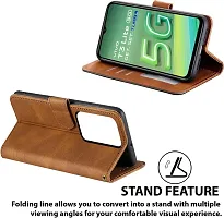 Flip Cover for i3 Vivo T3 Lite SA1 Brown Back Cover-thumb2