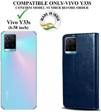 Gladly Flip Cover Compatible for Vivo Y33s 5G Flip Cover Vivo Y21 2021 Flip Cover Vivo Y21T Flip Cover Vivo Y33T Blue-thumb1