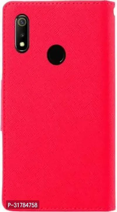 Gladly Flip Cover Compatible for Realme 3::Realme 3i Back Cover Soft Silicon Tpu Flip Cover Pink-thumb5