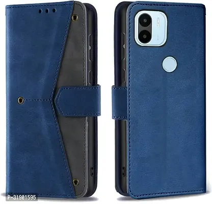 Gladly Flip Cover Compatible for POCO C51|MZB0EVCIN|MZB0EVBIN|MZB0F8WIN|MZB0DXKIN|MZB0F8VIN|MZB0E6DIN Back Cover Soft Silicon Tpu Flip Cover Executive Blue, Magnetic Closure-thumb0