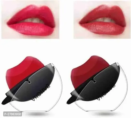 Lip Shape Apple Lipstick Long Lasting Waterproof-Smoothening Matte Lipstick (Red  Maroon, 20 g) Pack of 2-thumb0